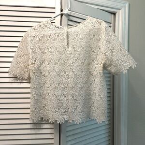 Women’s ZARA white floral top